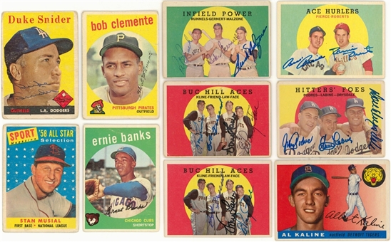 1950s Topps Baseball Card Collection (400+) Including Signed Cards (140+) - Beckett